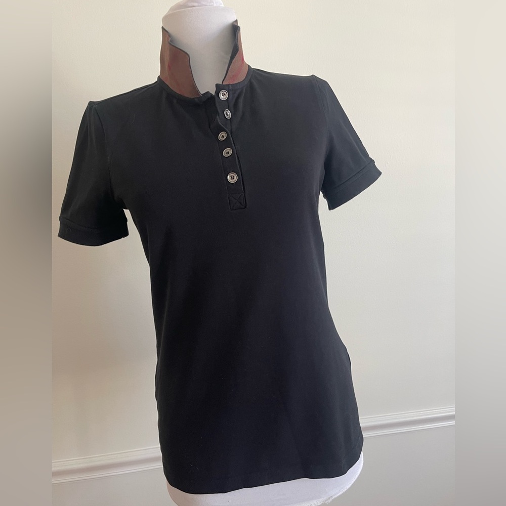Burberry Brit Black Polo Shirt Unisex - Picture 4 of 7
